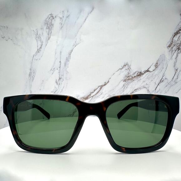 New GUCCI Sunglasses Brown Gold Red Green Web 55-20-145 mm Mens Square Gucci - Picture 3 of 16